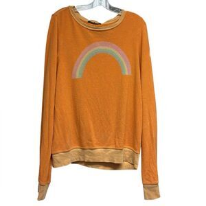 Wildfox Over the Rainbow Pullover Sweater Size Large